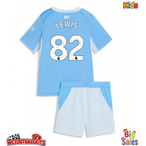 Manchester City Rico Lewis #82 Replica Home Stadium Kit for Kids 2026-27 Short Sleeve (+ pants)